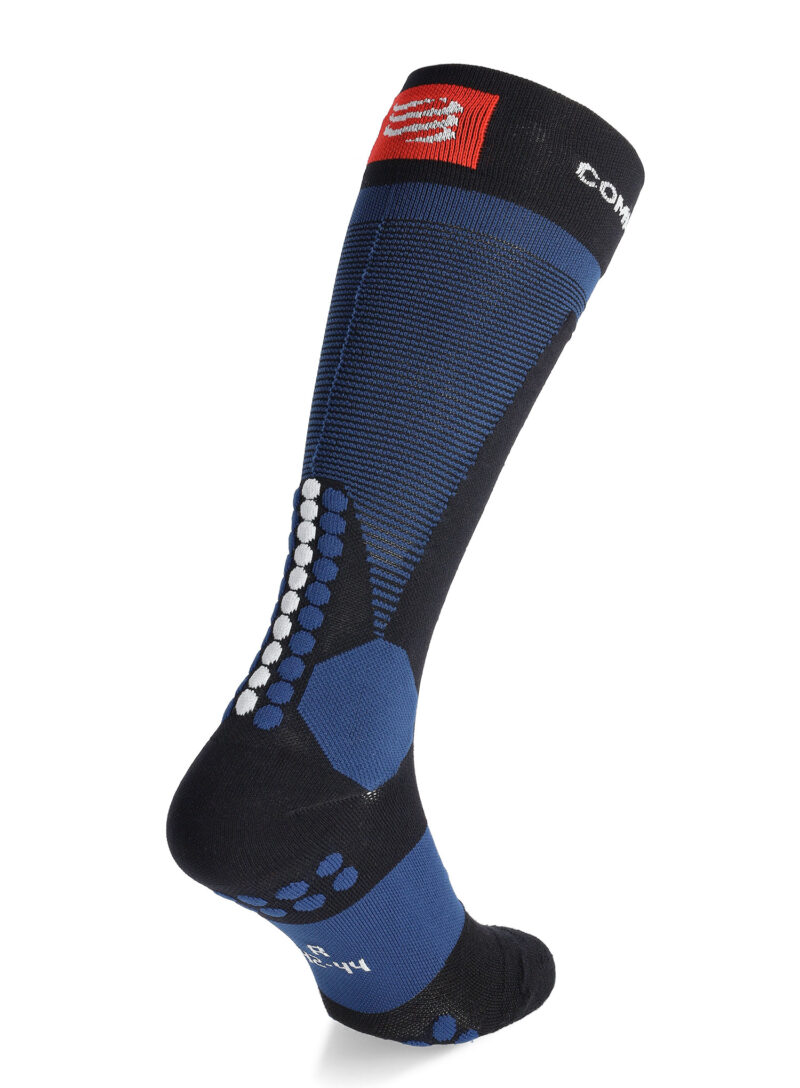 Sosete schi de tura Compressport Ski Touring Full Socks - black/estate blue preţ