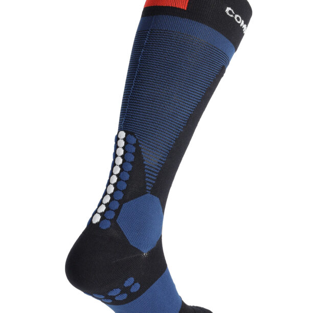 Original Sosete schi de tura Compressport Ski Touring Full Socks - black/estate blue