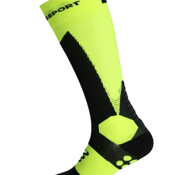 Cumpăra Sosete schi de tura Compressport Ski Touring Full Socks - safe yellow/black