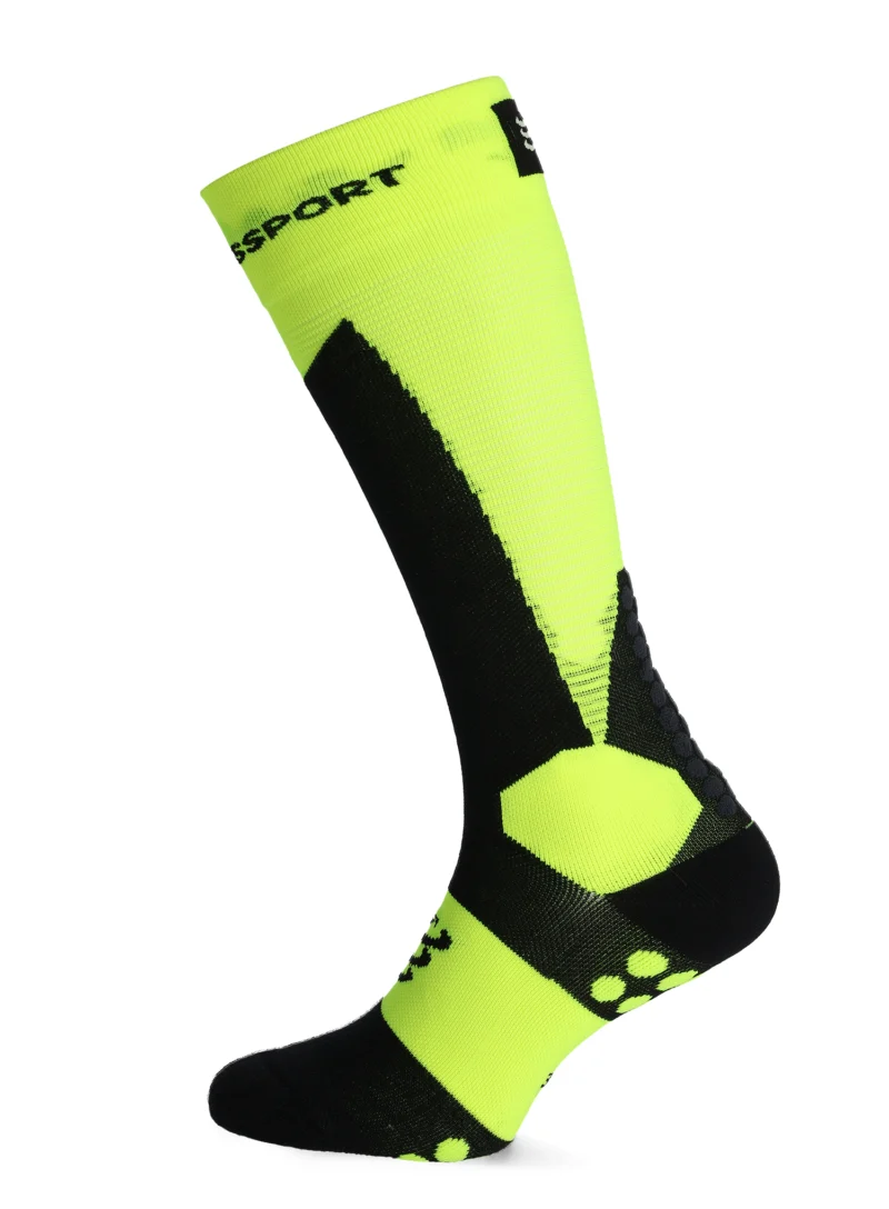 Cumpăra Sosete schi de tura Compressport Ski Touring Full Socks - safe yellow/black