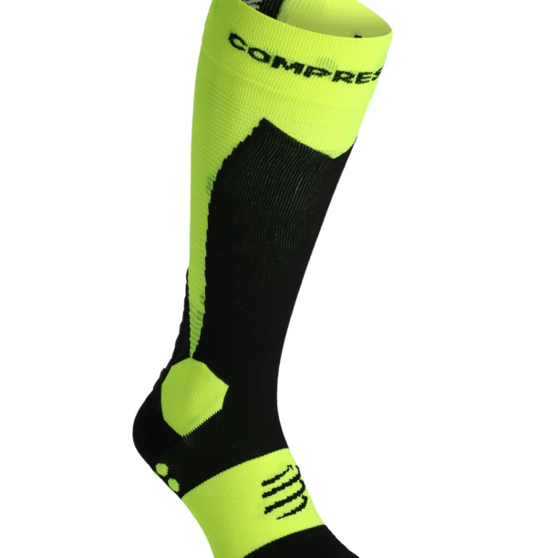 Sosete schi de tura Compressport Ski Touring Full Socks - safe yellow/black