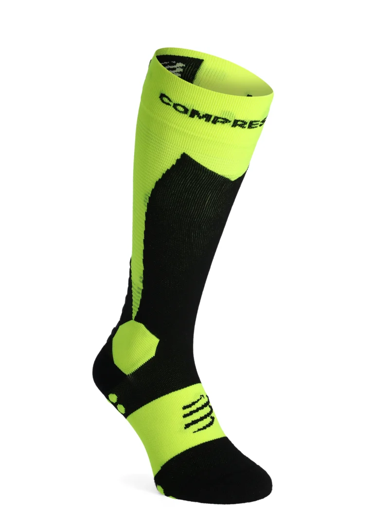 Sosete schi de tura Compressport Ski Touring Full Socks - safe yellow/black