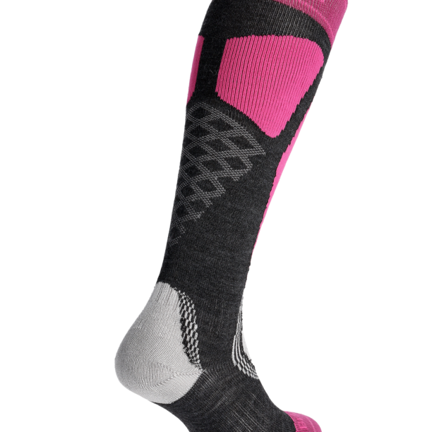 Șosete schi femei Bridgedale Ski Easy On Merino Performance - graphite/pink preţ