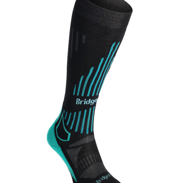 Șosete schi femei Bridgedale Ski Lt Merino E Pattern - black/blue