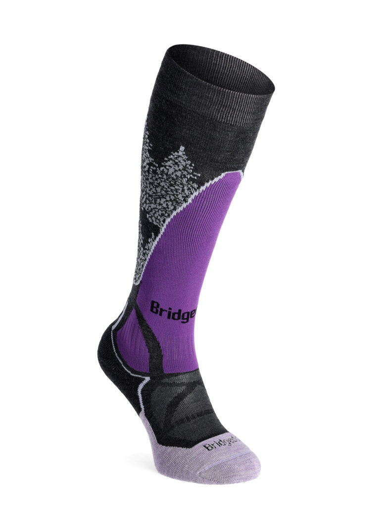 Șosete schi femei Bridgedale Ski MW - black/purple