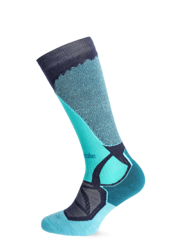 Cumpăra Șosete schi femei Bridgedale Ski Mid Merino E Pattern - dark denim/aqua