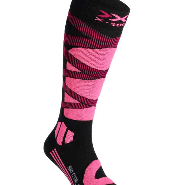 Șosete schi femei X-Socks Ski Control 4.0 - opal black/magnolia purple