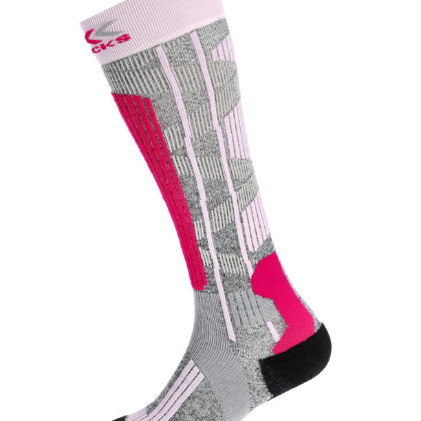 Cumpăra Șosete schi femei X-Socks Ski Rider 4.0 - stone grey melange/pink