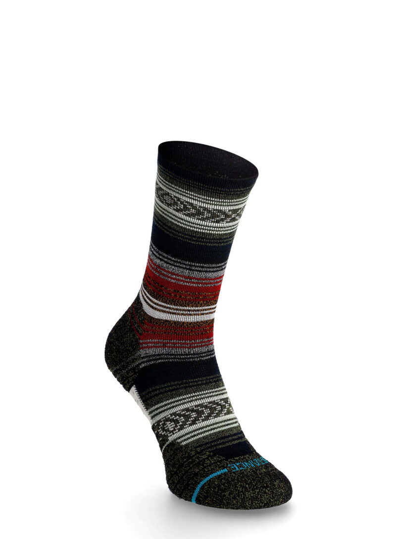 Șosete trekking Stance Mid Wool Crew - black/red