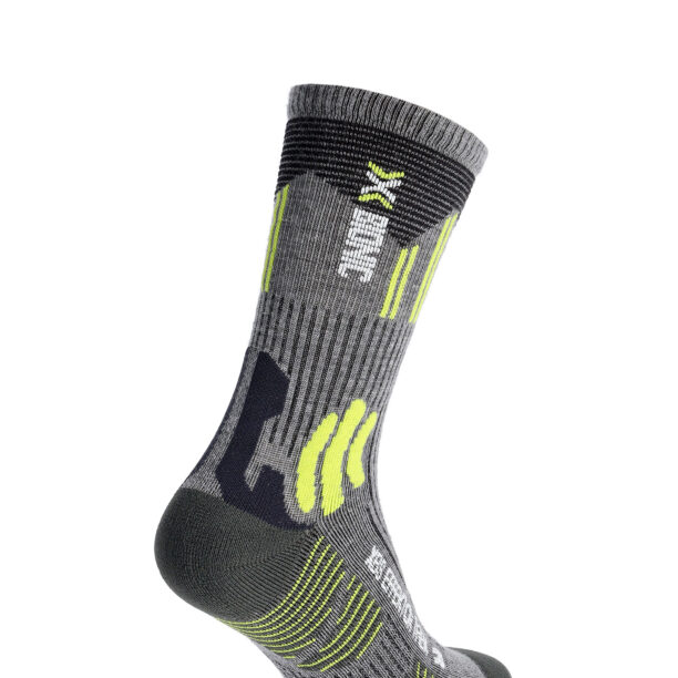 Șosete trekking X-Socks Effektor Trekking - grey melange/effektor green preţ