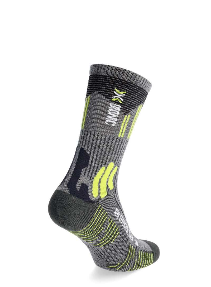 Șosete trekking X-Socks Effektor Trekking - grey melange/effektor green preţ