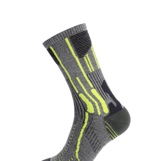 Cumpăra Șosete trekking X-Socks Effektor Trekking - grey melange/effektor green