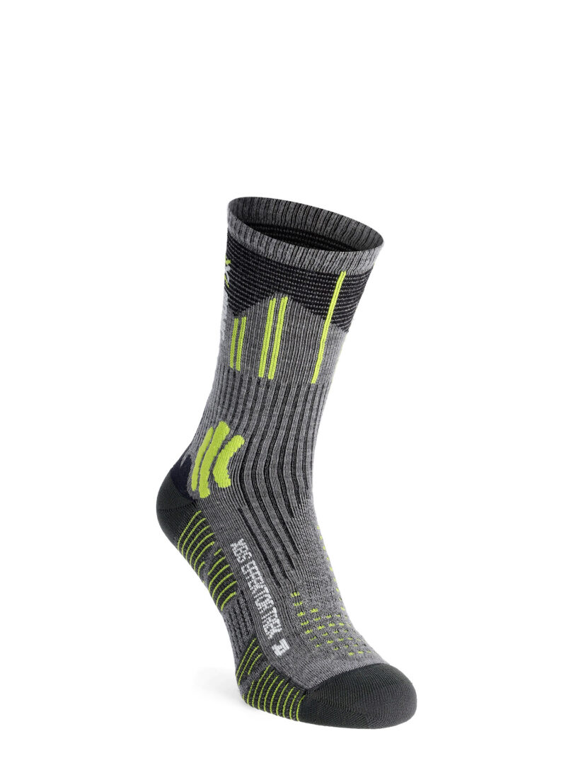 Șosete trekking X-Socks Effektor Trekking - grey melange/effektor green