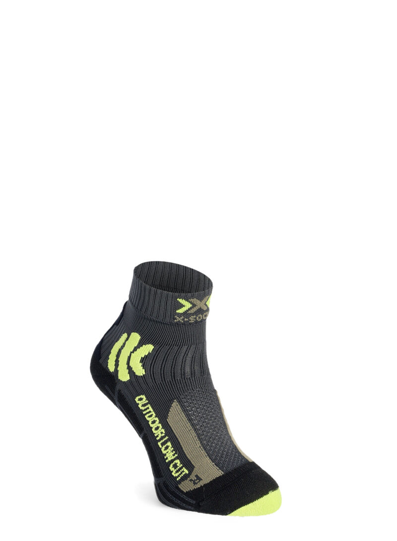 Șosete trekking X-Socks Trek Outdoor Low Cut - anthracite/lime