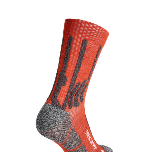 Șosete trekking X-Socks Trek Silver - crimson red/dolomite grey preţ