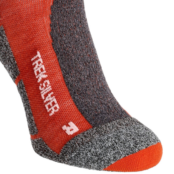 Preţ Șosete trekking X-Socks Trek Silver - crimson red/dolomite grey