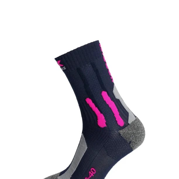 Cumpăra Sosete trekking femei X-Socks Trek Outdoor - m.blue/pink/lt grey melange