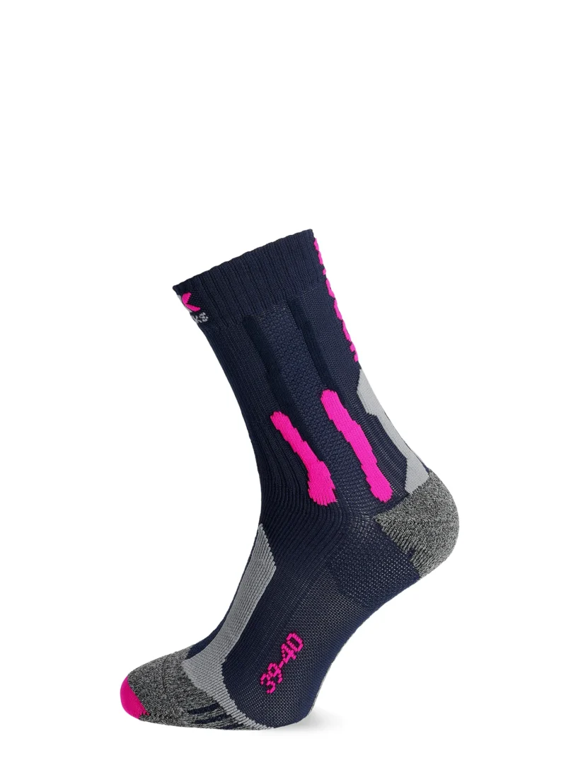 Cumpăra Sosete trekking femei X-Socks Trek Outdoor - m.blue/pink/lt grey melange