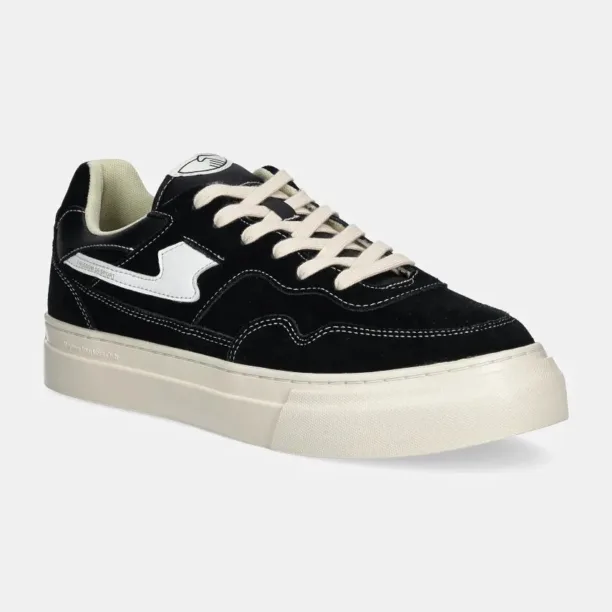 Stepney Workers Club sneakers din piele intoarsă Pearl S-Strike Suede culoarea negru