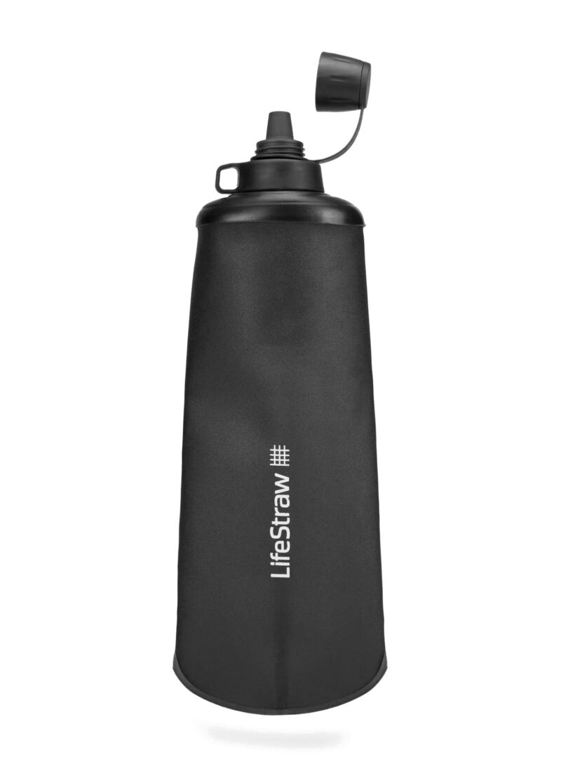 Sticla cu filtru LifeStraw Peak Series Flex Squeeze Bottle 1L - dark grey preţ