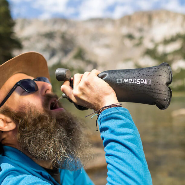 Preţ Sticla cu filtru LifeStraw Peak Series Flex Squeeze Bottle 1L - dark grey