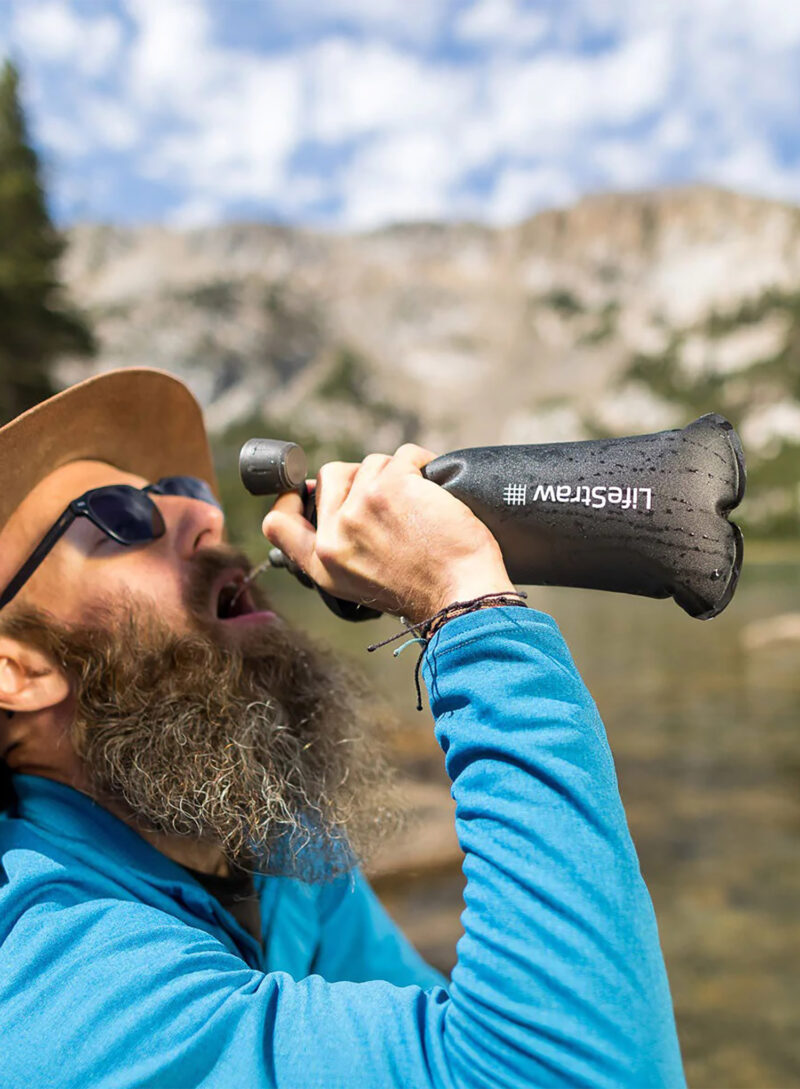 Preţ Sticla cu filtru LifeStraw Peak Series Flex Squeeze Bottle 1L - dark grey