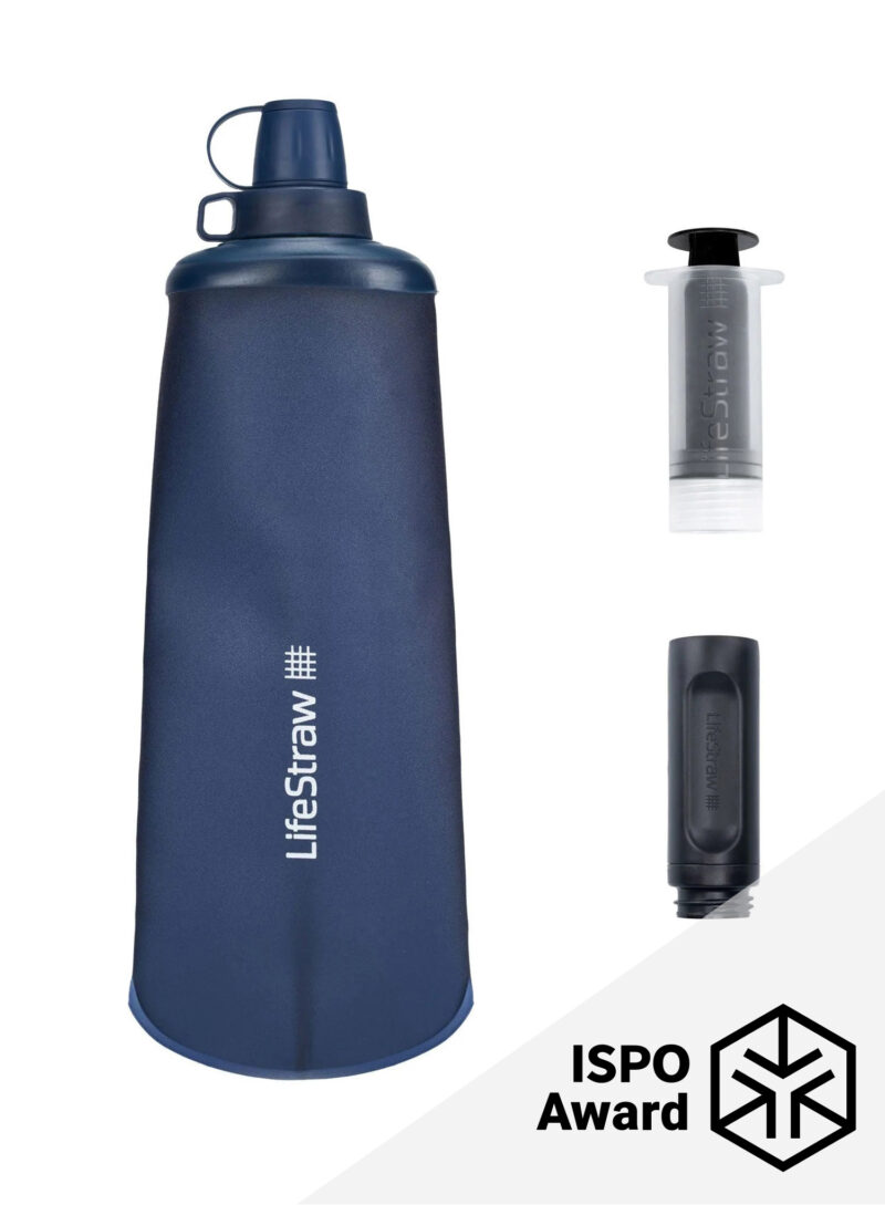 Sticla cu filtru LifeStraw Peak Series Flex Squeeze Bottle 1L - mountain blue