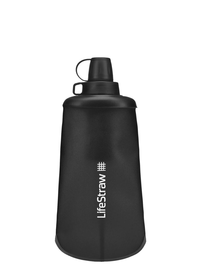 Sticla cu filtru LifeStraw Peak Series Flex Squeeze Bottle 22 oz (650 ml) - dark grey preţ