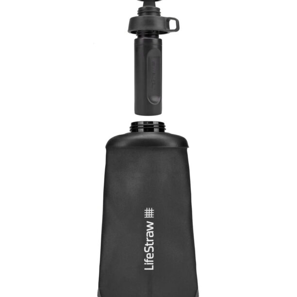 Cumpăra Sticla cu filtru LifeStraw Peak Series Flex Squeeze Bottle 22 oz (650 ml) - dark grey