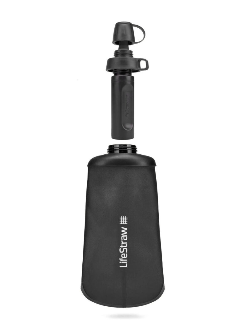 Cumpăra Sticla cu filtru LifeStraw Peak Series Flex Squeeze Bottle 22 oz (650 ml) - dark grey