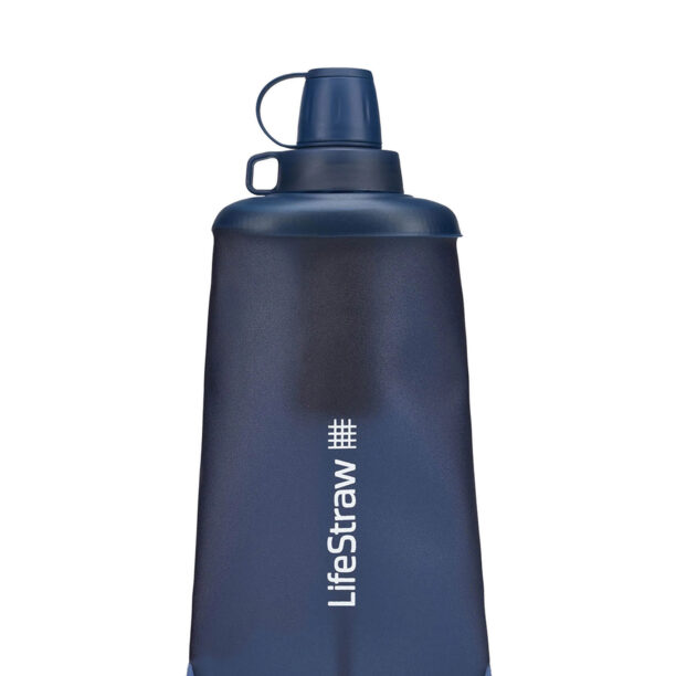 Sticla cu filtru LifeStraw Peak Series Flex Squeeze Bottle 22 oz (650 ml) - mountain blue preţ