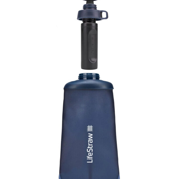 Cumpăra Sticla cu filtru LifeStraw Peak Series Flex Squeeze Bottle 22 oz (650 ml) - mountain blue