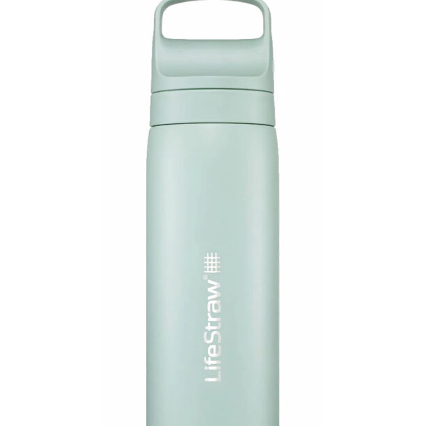 Sticla cu filtru Lifestraw Go 2.0 Stainless Steel Water Filter Bottle 18 oz (532 ml) - seafoam