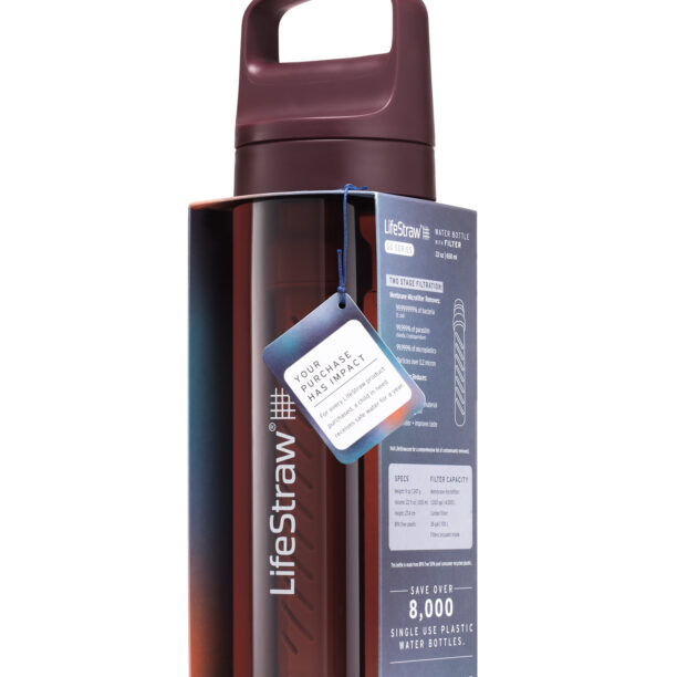 Preţ Sticla cu filtru Lifestraw Go 2.0 Water Filter 22 oz (650 ml) - merlot me away