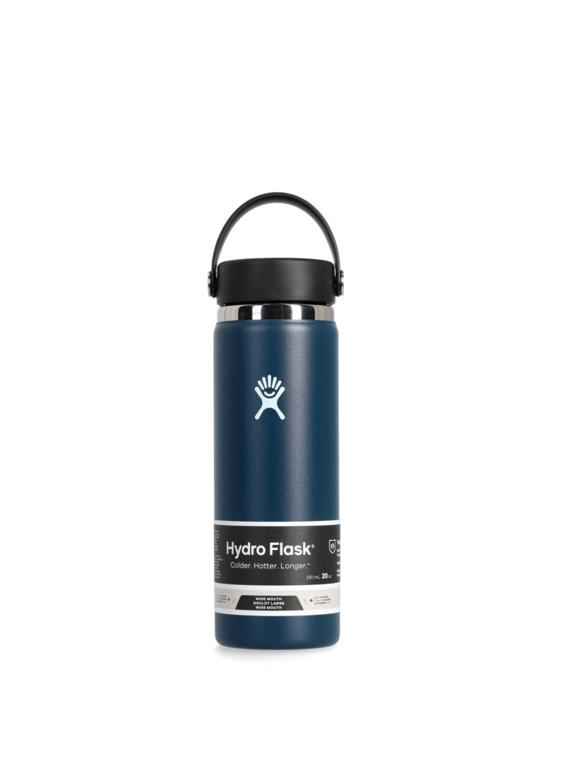 Sticlă de voiaj Hydro Flask 20 oz Wide Flex Cap (591 ml) - indigo