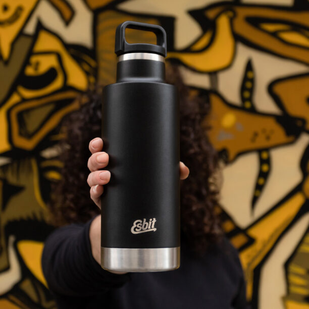 Sticla termică Esbit Sculptor Insulated Bottle 750ml - black preţ