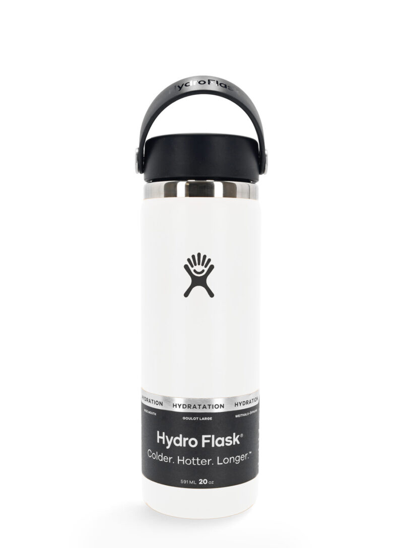 Cumpăra Sticla termică Hydro Flask 20 oz Wide Flex Cap (591 ml) - white