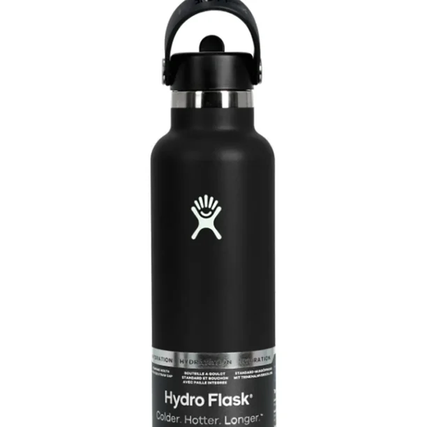 Sticla termică Hydro Flask 21 oz Standard Flex Straw Cap (621 ml) - black