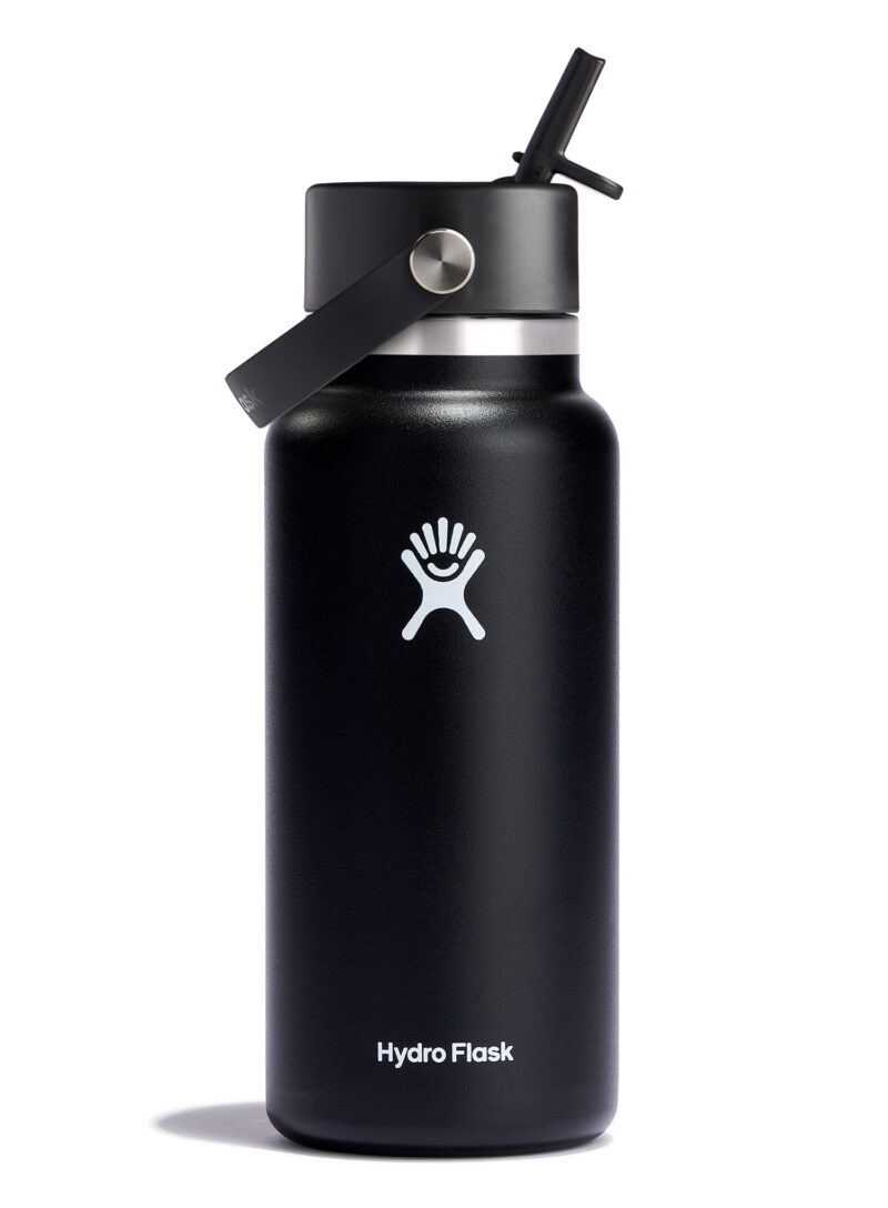 Sticla termică Hydro Flask 32 oz Wide Flex Straw Cap (946 ml) - black