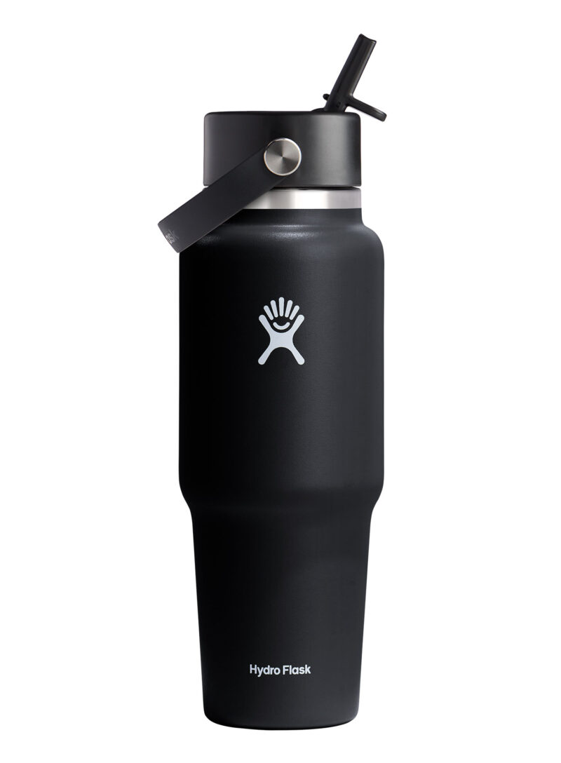 Sticla termică Hydro Flask 32 oz Wide Flex Straw Travel Bottle (946 ml) - black