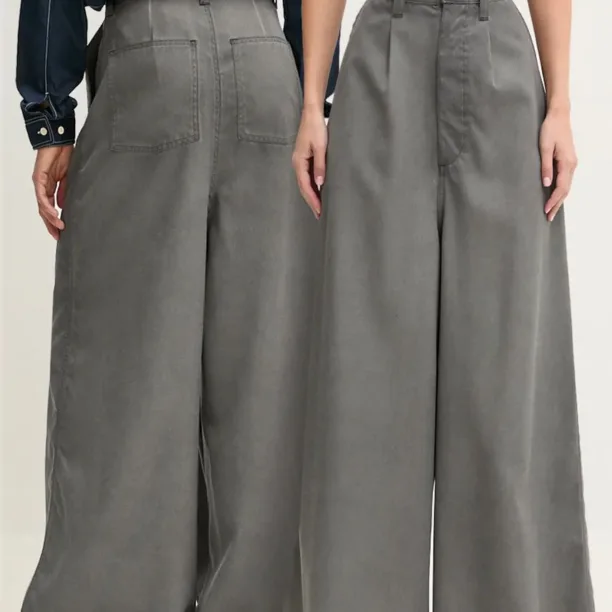 Sunnei pantaloni de lana culoarea gri