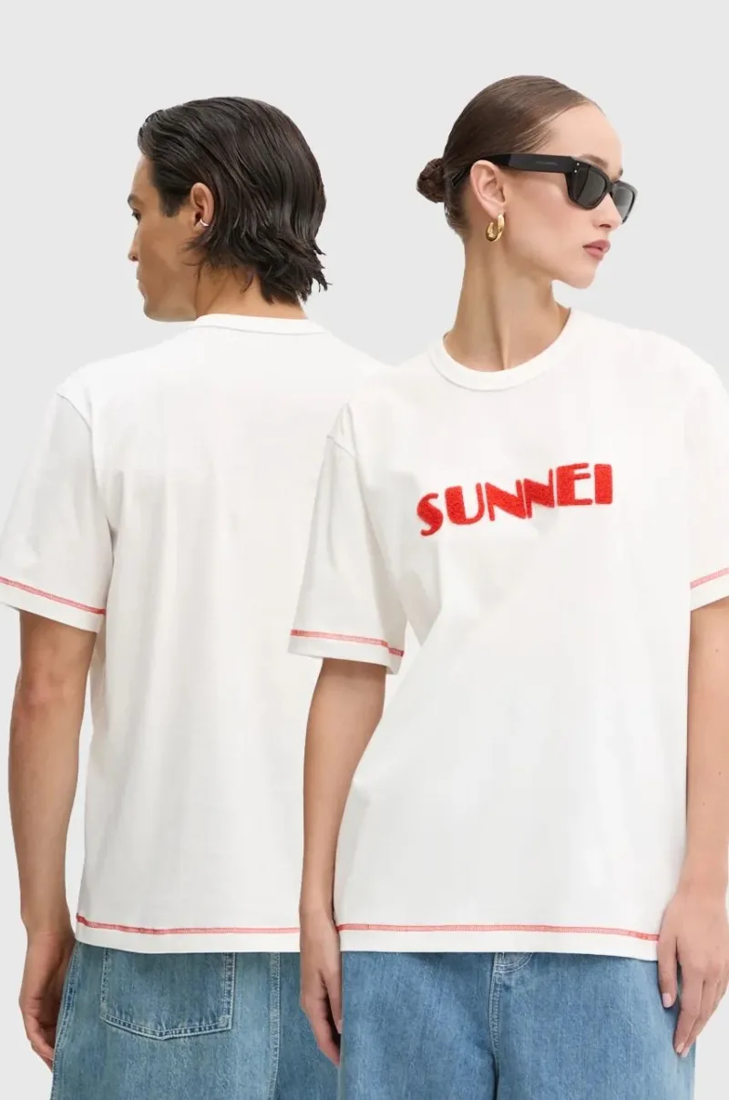 Sunnei tricou din bumbac culoarea alb