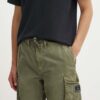 Superdry pantaloni scurti din bumbac culoarea verde