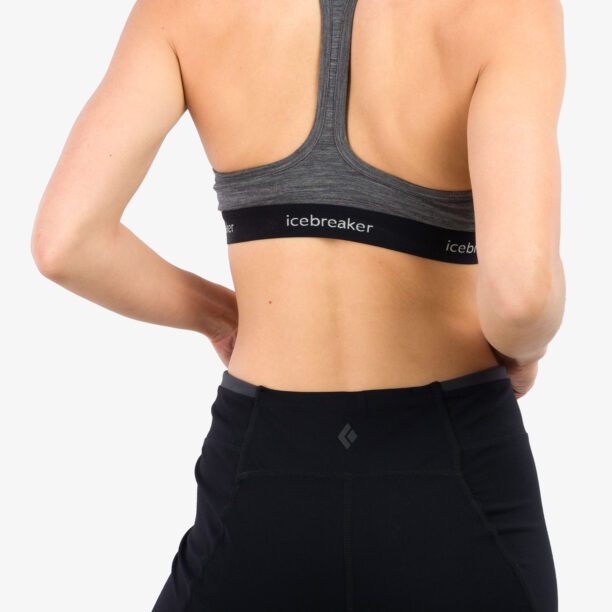 Preţ Sutien sport Icebreaker Sprite Racerback Bra  - gritstone hthr