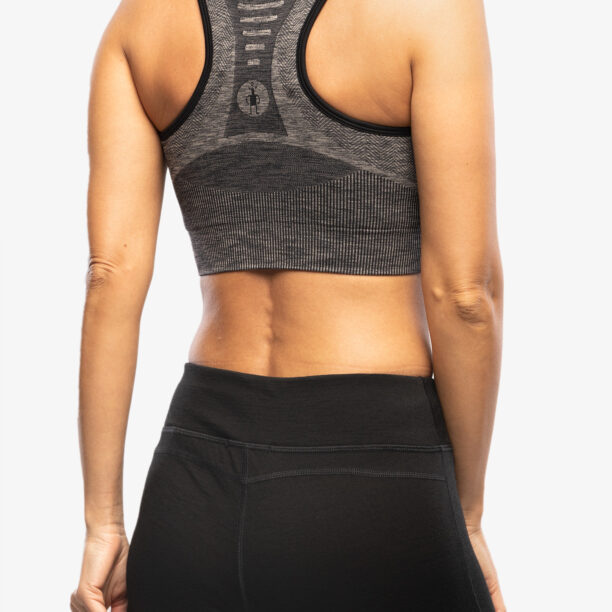 Sutien sport Smartwool Intraknit Racerback Bra - black heather preţ