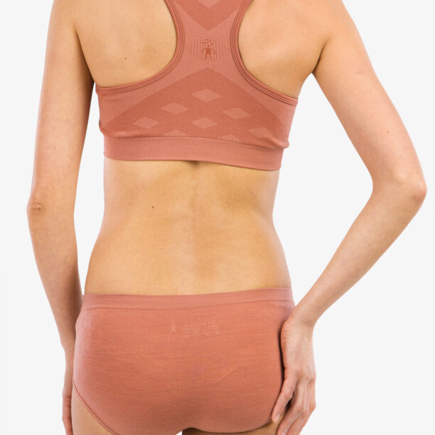 Sutien sport Smartwool Seamless Racerback Bra - light mahogany preţ