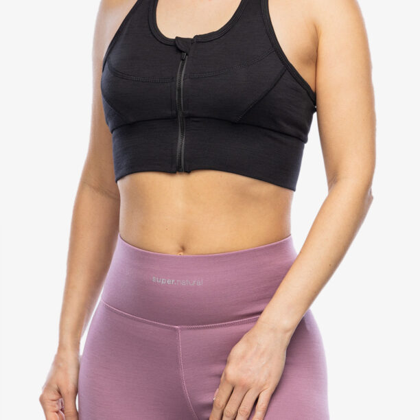 Cumpăra Sutien sport Super.natural Motion Zip Top - jet black