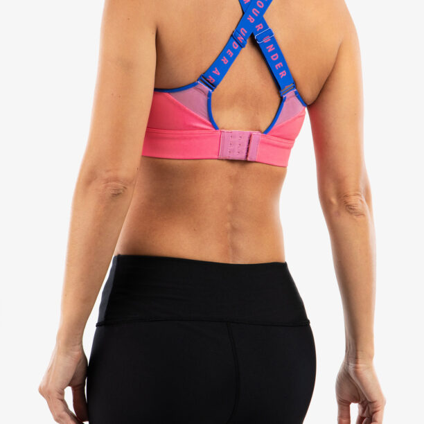 Sutien sport Under Armour Infinity High Sports Bra - pink punk/versa blue preţ