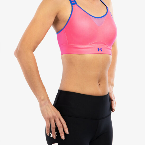 Sutien sport Under Armour Infinity High Sports Bra - pink punk/versa blue