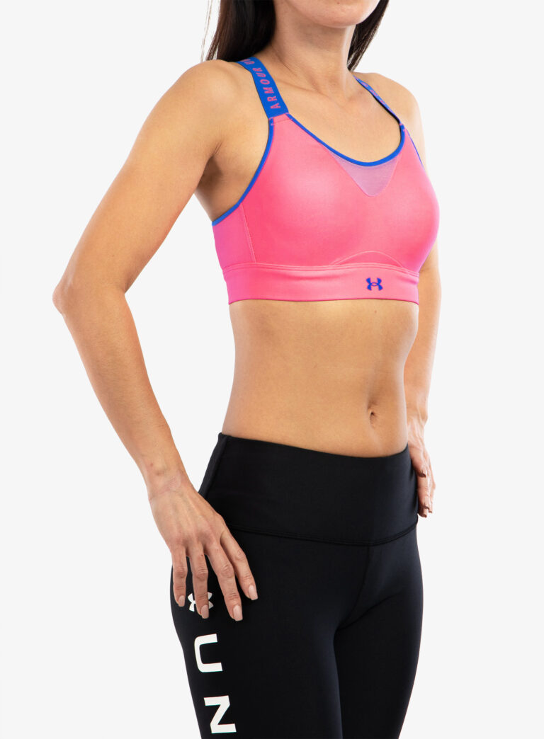 Sutien sport Under Armour Infinity High Sports Bra - pink punk/versa blue